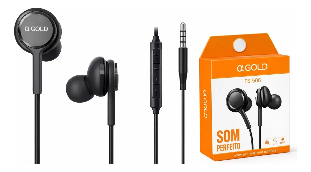 Fone Ouvido Intra Auricular P2 3.5mm Com Microfone Universal — TJ CASES