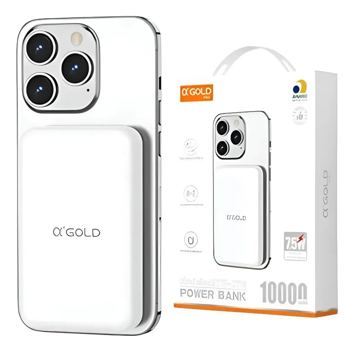 Power Bank A Gold Carregador Portátil Indução 10000mah — TJ CASES